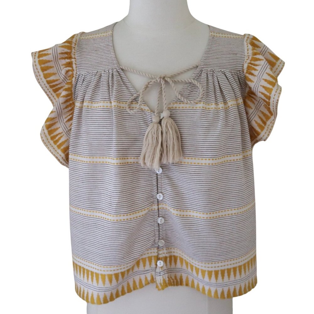 BISHOP + YOUNG Cropped boho top sz XS